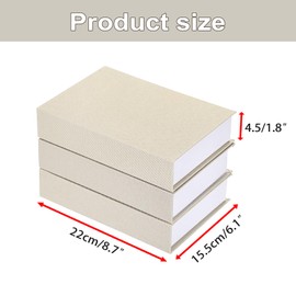 SUMTree 3 x Storage Boxes with Lid for Remote Controls, Versatile Organiser, Decorative Book Box, Modern Magnetic Boxes, Home Decoration, Gifts, Beige Linen Surface and Cardboard (22 x 15.5 x 4.5 cm)