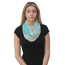Demyrs Women's Fashion Doublesided Polkadot Infinity Scarf One Size Mint