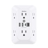 Addtam Surge Protector Outlet Extender, 6-Outlet Splitter with 4 USB