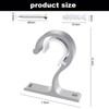 sjjjs 2 Piece Curtain Pole Bracket Set 28mm Diameter Aluminum