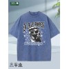 2025 Summer Mens Oversized Tee 100 Cotton Washed Soft Crew