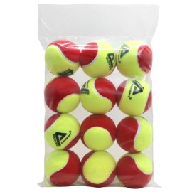 LITIAN Kids Tennis Balls – 75% Slower Red Training Balls for Beginners – Extra Soft, Low Bounce – Great for Dog Play & Outdoor Practice (12 Pack)