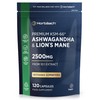 Ashwagandha KSM-66 and Lion's Mane 2500mg Capsules | KSM-66 Ashwagandha
