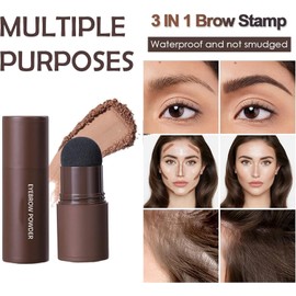 Sello de Cejas Bluemega reutilizable – acabado natural marrón