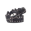 SHENHE Women's PU Leather Beaded Belt Y2k Punk Rivet Skull