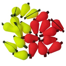 BAIRONG 20pcs Float Foam Tear Drop Strike Indicator Fly Fishing Strike Fly Fishing Bobber (Fluorescent Yellow x 10 + Orange Red x 10)