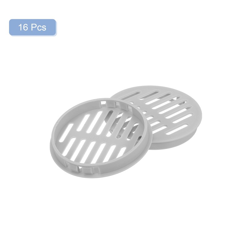 sourcing map 16Pcs 80mm/3.15" Circular Soffit Air Vents, Plastic Soffit