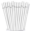 ALINK 12-Pack Reusable Hard Plastic Clear Straws, 10.5 in x