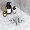 NIREU 6 Inch Square Shower Floor Drain with Removable Cover