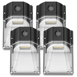 30W Mini LED Wall Pack Light with Dusk to Dawn Photocell, 5000K Wall Pack Light Outdoor Led, AC120V 3600LM Waterproof Outdoor Commercial Lighting Fixture for Garage, Warehouse, Garden, (4 Pack)