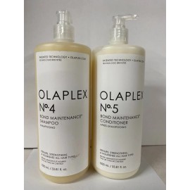 OLAPLEX No.4 and No.5 Shampoo & Conditioner Set - Liter Duo 33.81 oz with PUMPS