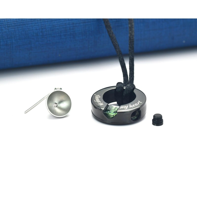 YOUFENG Birthstones Urn Necklaces for Ashes Round Cremation Pendant Urns