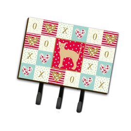 Caroline's Treasures CK5621TH68 German Rex #2 Cat Love Leash or Key Holder, Red, Wall Hooks, Key Hooks Holder, Coat Rack Wall Mount, Coat Hooks, Hooks for Hanging Keys, Towels, Aprons, Leashes,