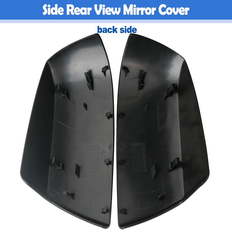 Osompar Glossy Black Outer Rear View Mirror Cover Cap Front