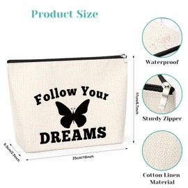Motivational Gift for Friend Inspirational Gift for Bestie Friend Makeup Bag Encouragement Gift for Girls Graduation Gift for Bestie Funny Cosmetic Bag Gift for Women Friendship Gift for Sister BFF