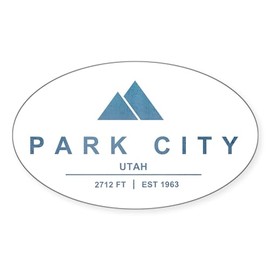 CafePress Park City Ski Resort Utah Sticker Oval Car Bumper Sticker