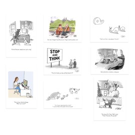 Nelson Line Cartoon Collection Assorted Card Box | 8 blank cards and envelopes