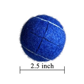 HiBallBall 4 Pack Precut Tennis Balls for Walkers, Heavy Duty Long Lasting Felt Pads for Furniture Legs and Floor Protection (Navy Blue)