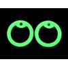 4 Green Glow in Dark Silicone Military Army Dog Tag Silencers Rubber Silencer