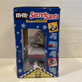 Mars M&M's Secret Santa Christmas 5" Snow Globe Snowglobe Trinket Box