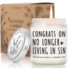 Funny Wedding Candle Gift for Newlyweds, No Longer Living in
