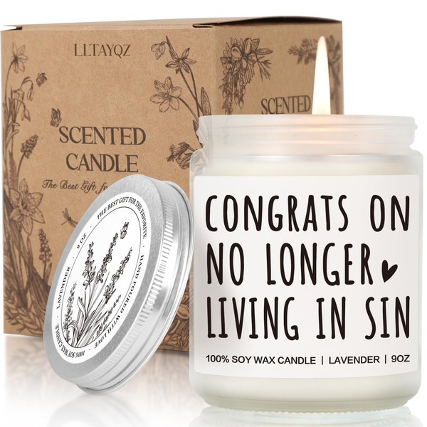 Funny Wedding Candle Gift for Newlyweds, No Longer Living in