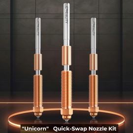 Creality Original K2 Plus/Hi Combo Nozzle, for Creality Hi/Hi Combo/K2 Plus/K2 Plus Combo 3D Printer, 2PCS 0.4mm Unicorn Nozzles, 5PCS Silicone Socks, 1PCS Nozzle Wrench