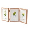 Three Photo Frame | Rustic Hinged Trifold Frame | Family