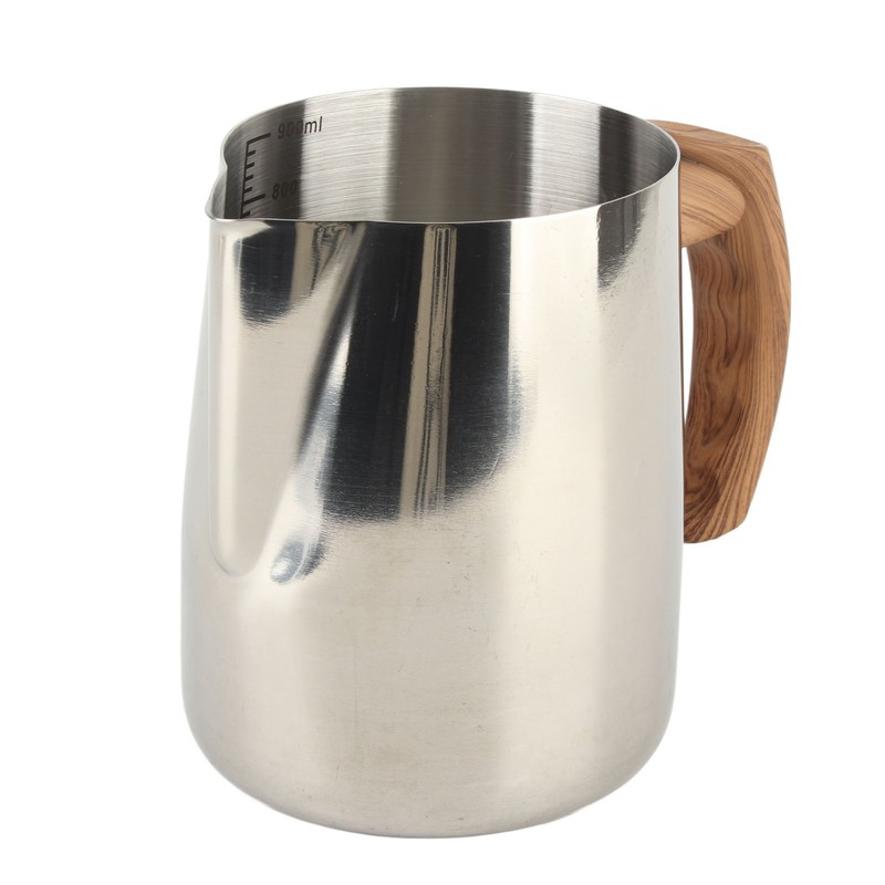 Milk Frothing Cup Inner Scale 304 Stainless Steel Dripless Spout