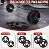 【3-Pack】2.5 5 10 LB Bumper Plates Weight Set with Spring