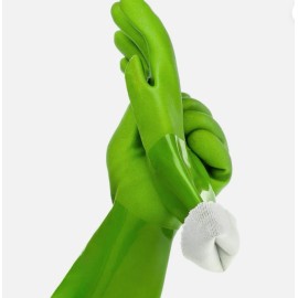 KitchenStar Star Kitchen & Home True Blues Ultimate Green Household Cleaning Gloves (Medium)