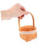 WHAMVOX Mini Wicker Basket with Handle Decorative Woven Flower Basket