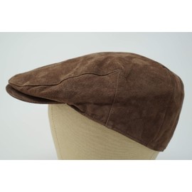 Borges & Scott The Tanner - Leather Flat Cap - Soft Pigskin and Cotton Lined Cap - Earth Brown - 56cm
