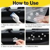 8pcs Silver Glitter Paw Print Stickers for Car Windows and