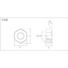 TRUSCO B624-0012 Hex Nuts, Hot-Dip Galvanized, Size M12 x 1.75,