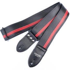 Couch RACER X GUITAR STRAP Made in USA Guitar Straps (BLACK & RED)