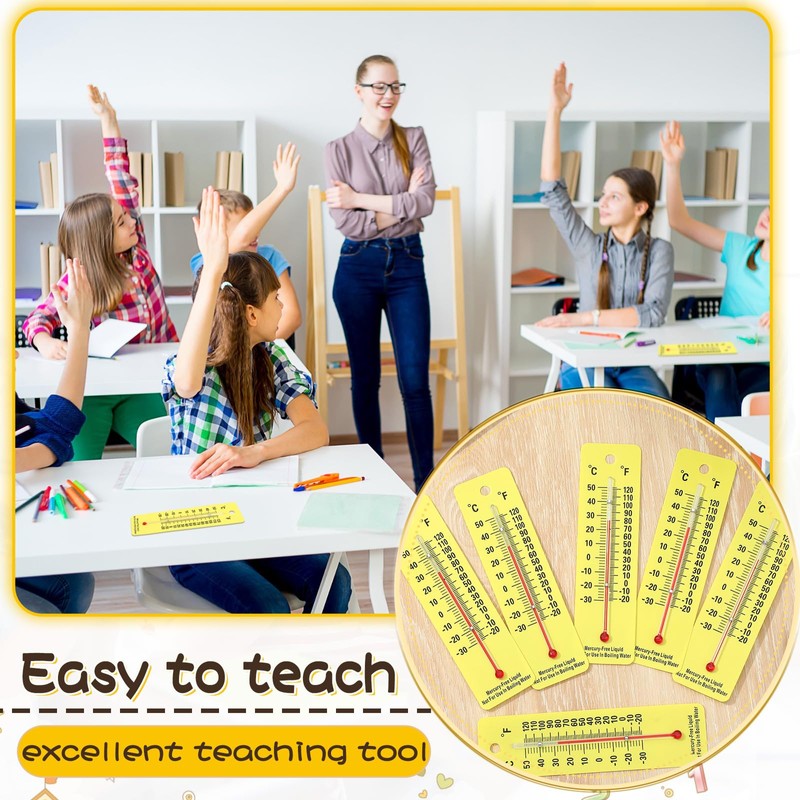 Maitys 50 Pcs Science Thermometers Mercury Free Student School Supplies