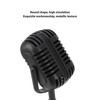 Antique Microphone Decor with Stand Black Realistic Lightweight Retro Microphone