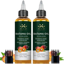 AVD Organics Dr. Sebi Batana Oil for Hair 120ml (Pack of 2) | 100% Unrefined from Honduras | Lightweight, Strength & Volume | Made for All Hair Types (4 fl oz)