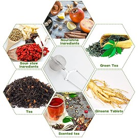 Yinder 36 unidades de infusor de t a presin coladores ms empinados para soporte de filtro de t suelto, pinzas y pinzas de metal ms empinado, bola de  