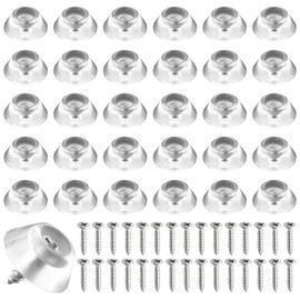 30 PCS Rubber Feet,Cutting Board Feet with Stainless Screws,Clear Non Slip Rubber Feet for Furnitrue and Electronics