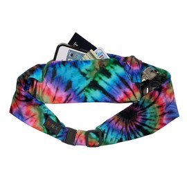 BANDI Running Belt for Women – Slim Fanny Pack, Adjustable Waist Belt, Phone Holder, Lightweight Travel Pouch for Jogging, Walking, Hiking, Fitness, Made in the USA (Feelin’ Groovy)