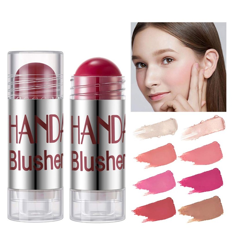 GL-Turelifes Blush Stick Blush Cream Moisturizing, Highlighter&Trimming Rouge Pen, Glow