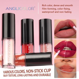 Anglicolor Lip Gloss Set,Vibrant Colors,Wearability,Non-Gooey,Smooth Color,Vegan & Cruelty-Free