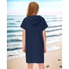 BesserBay Children's Short Sleeve Bath Poncho Hooded Surf Poncho Towel