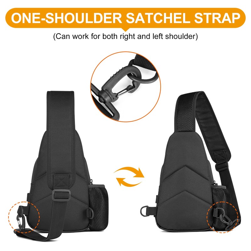 HUNTVP Tactical Military Chest Sling Bag Molle Crossbody Shoulder Pack