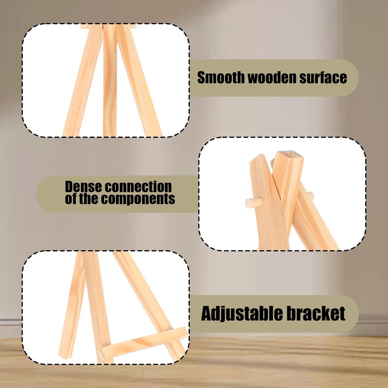 21 Pcs Mini Easel Stand for Display, Wooden Display Stands