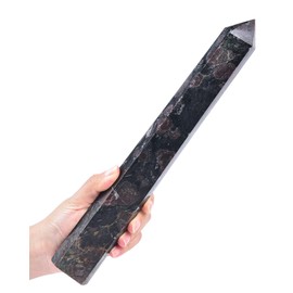 CNYANFEI Narutal Garnet Stone Tower Hexagonal Column Quartz Wand 2.6-3 Lbs
