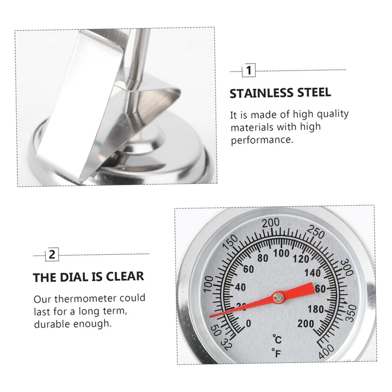 Outanaya Stainless Steel Meat Thermometer for Kitchen Barbecue Cooking Portable