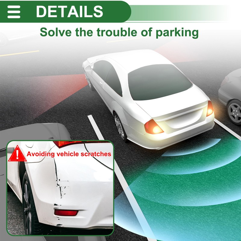Motoforti Auto Vehicle Reverse Backup Radar System Reverse Parking Sensors